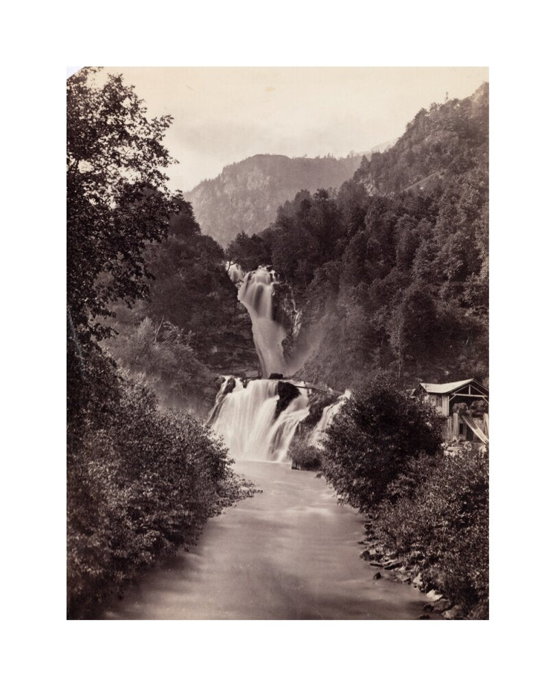 Reichenbach Falls, Switzerland, c 1850-1900. unstretched canvas medium none Art Print - Science Museum Shop