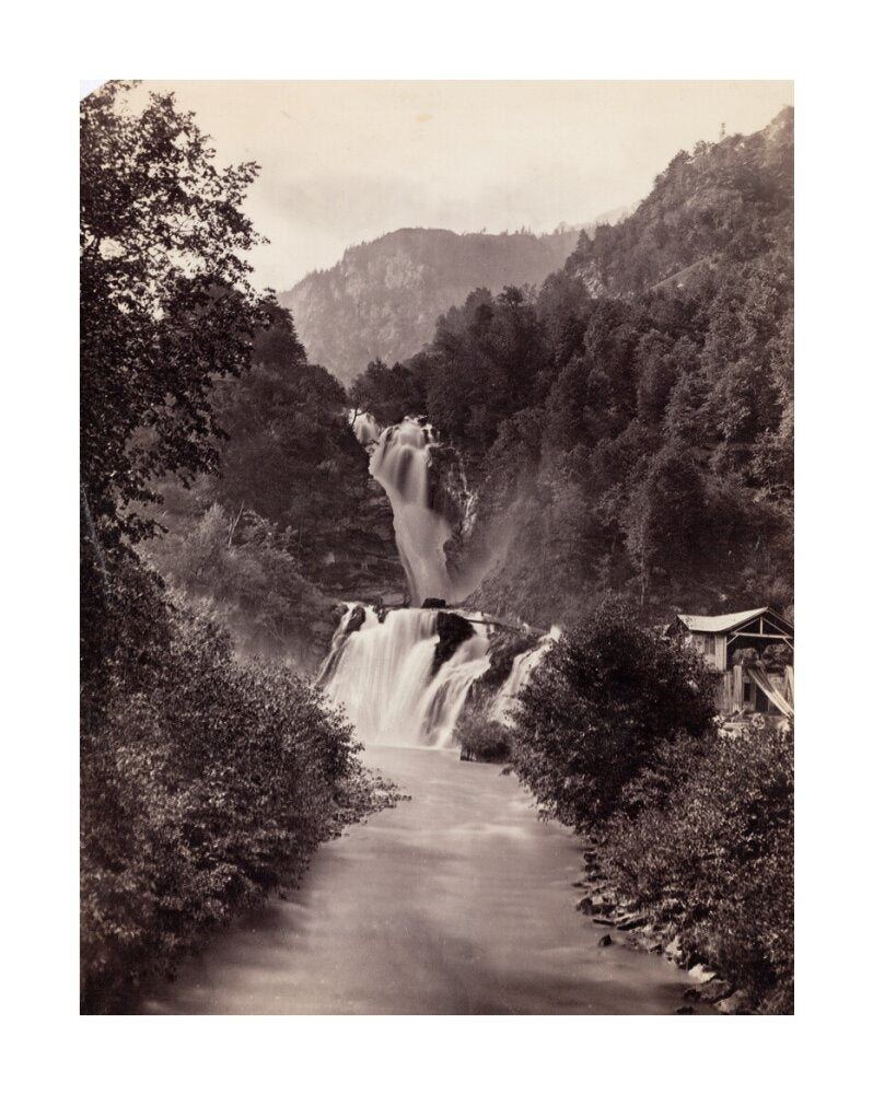 Reichenbach Falls, Switzerland, c 1850-1900. unstretched canvas large none Art Print - Science Museum Shop
