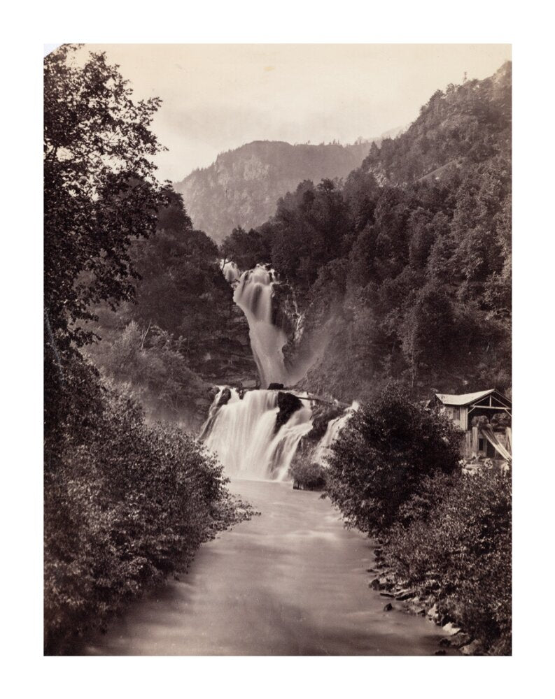Reichenbach Falls, Switzerland, c 1850-1900. unstretched canvas extra large none Art Print - Science Museum Shop