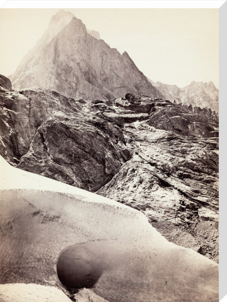 The Ice Cave in the Rosenlaui Glacier, Switzerland, c 1850-1900. stretched canvas extra large none Art Print - Science Museum Shop