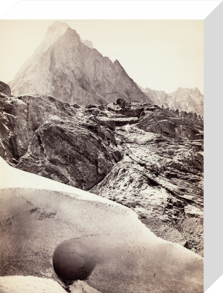 The Ice Cave in the Rosenlaui Glacier, Switzerland, c 1850-1900. stretched canvas small none Art Print - Science Museum Shop