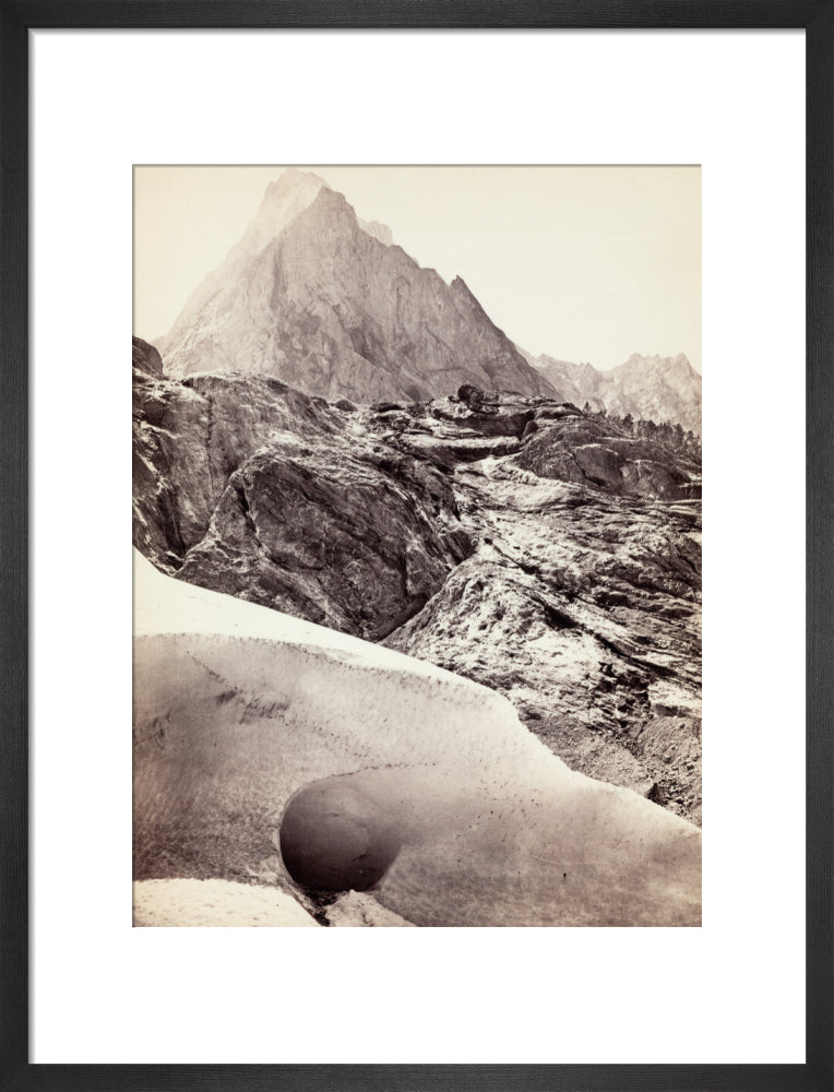 The Ice Cave in the Rosenlaui Glacier, Switzerland, c 1850-1900. art print medium black Art Print - Science Museum Shop