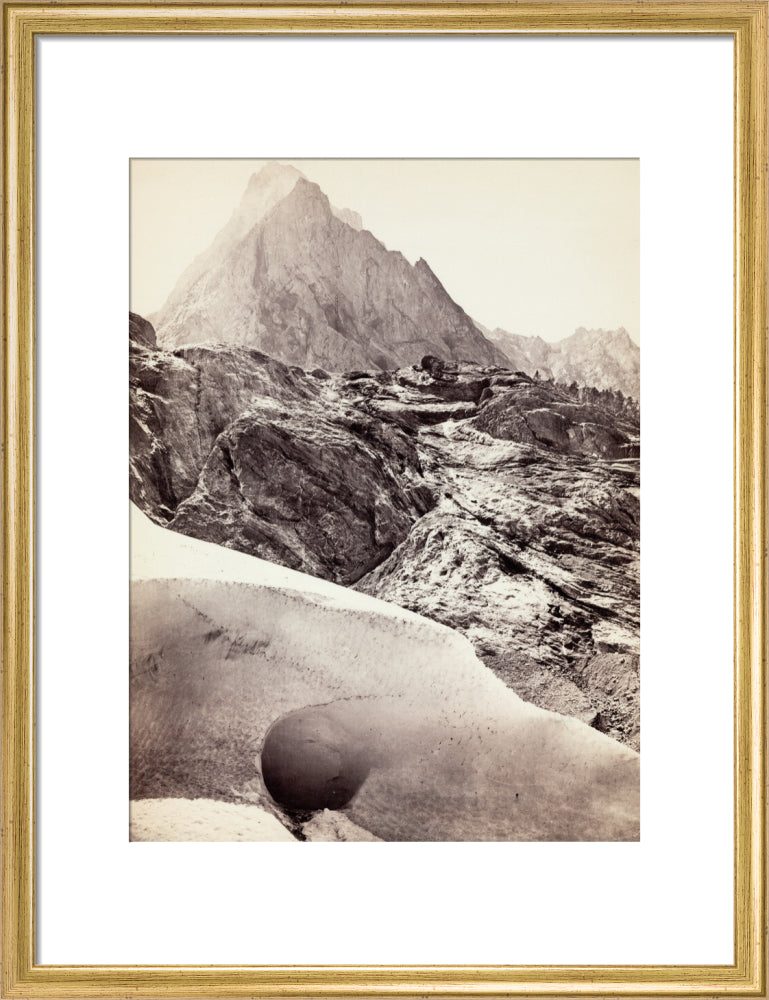 The Ice Cave in the Rosenlaui Glacier, Switzerland, c 1850-1900. art print medium gold Art Print - Science Museum Shop