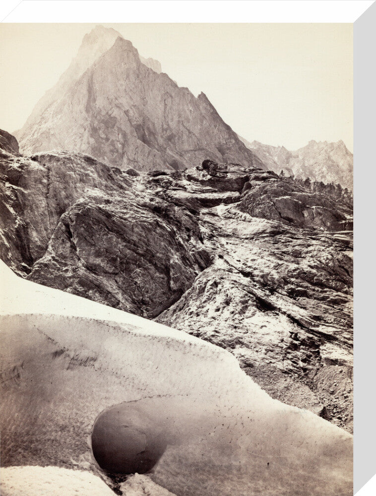 The Ice Cave in the Rosenlaui Glacier, Switzerland, c 1850-1900. stretched canvas medium none Art Print - Science Museum Shop
