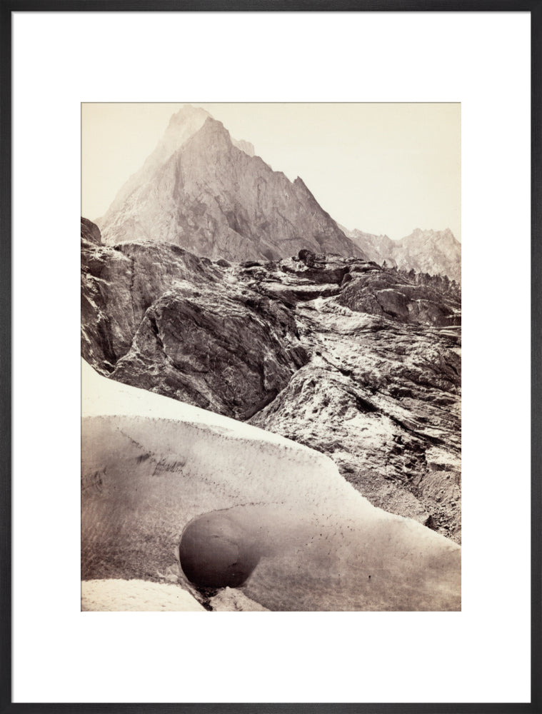 The Ice Cave in the Rosenlaui Glacier, Switzerland, c 1850-1900. art print extra large black Art Print - Science Museum Shop