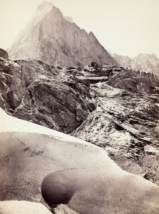 The Ice Cave in the Rosenlaui Glacier, Switzerland, c 1850-1900. Art Print - Science Museum Shop