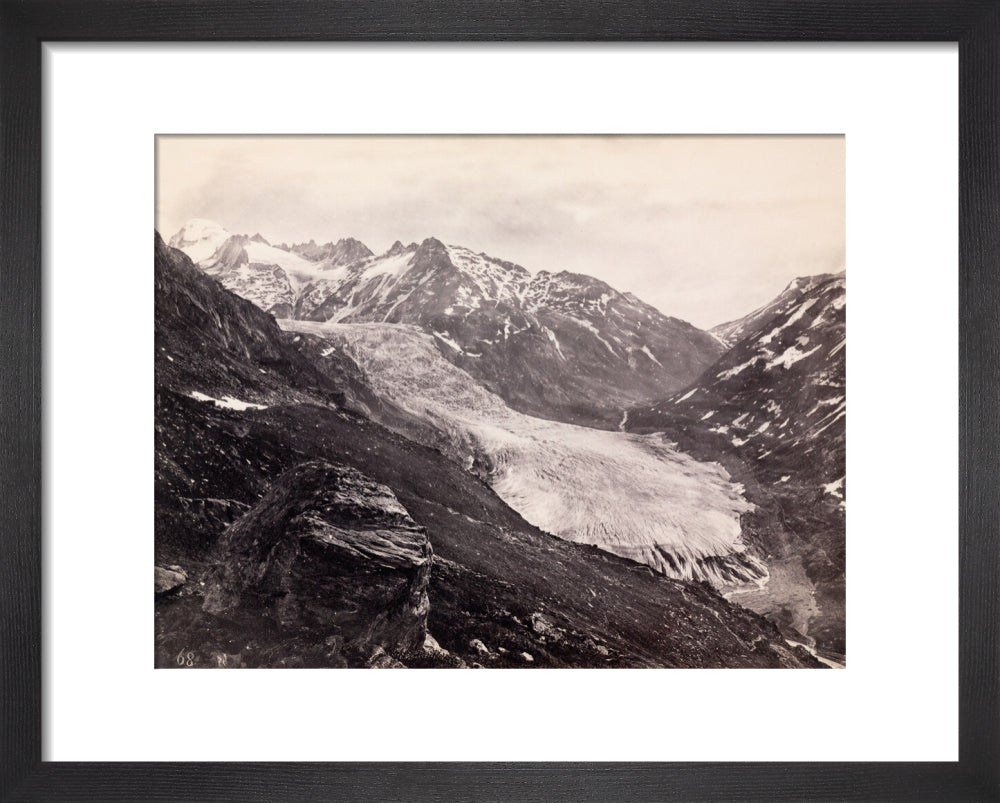 Rhone Glacier, Switzerland, c 1850-1900. art print extra small black Art Print - Science Museum Shop