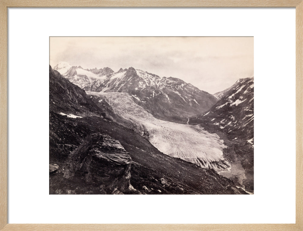 Rhone Glacier, Switzerland, c 1850-1900. art print medium natural Art Print - Science Museum Shop