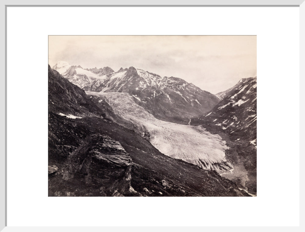 Rhone Glacier, Switzerland, c 1850-1900. art print large white Art Print - Science Museum Shop