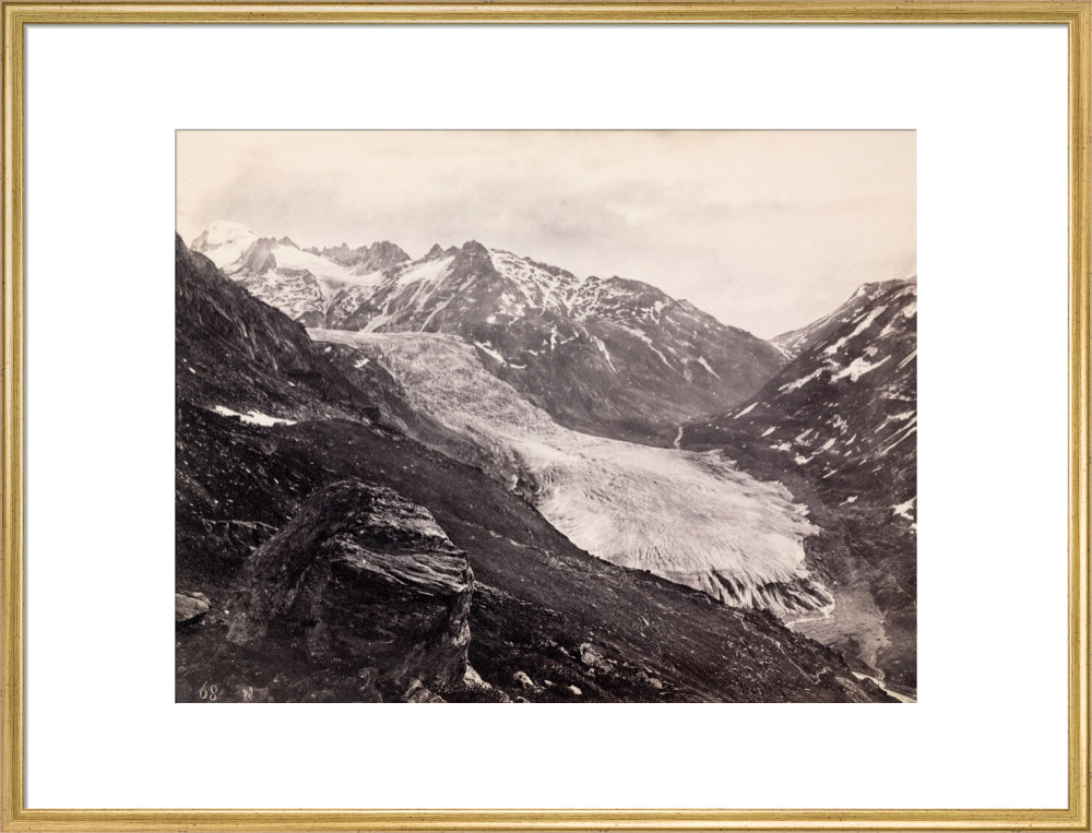Rhone Glacier, Switzerland, c 1850-1900. art print extra large gold Art Print - Science Museum Shop