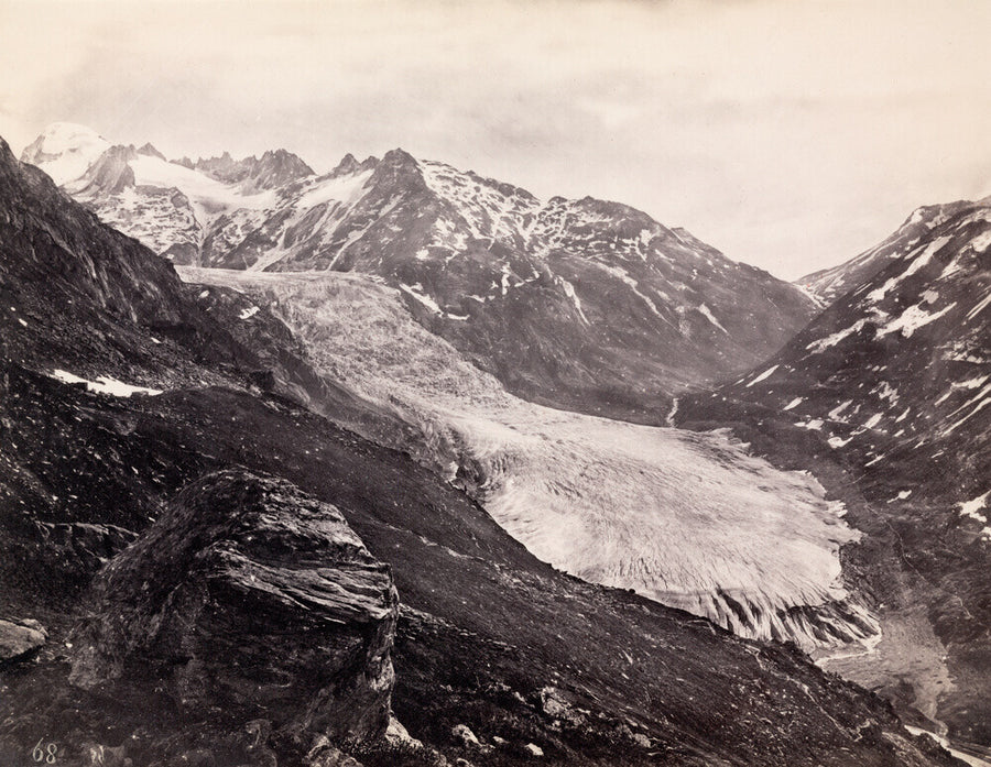 Rhone Glacier, Switzerland, c 1850-1900. Art Print - Science Museum Shop