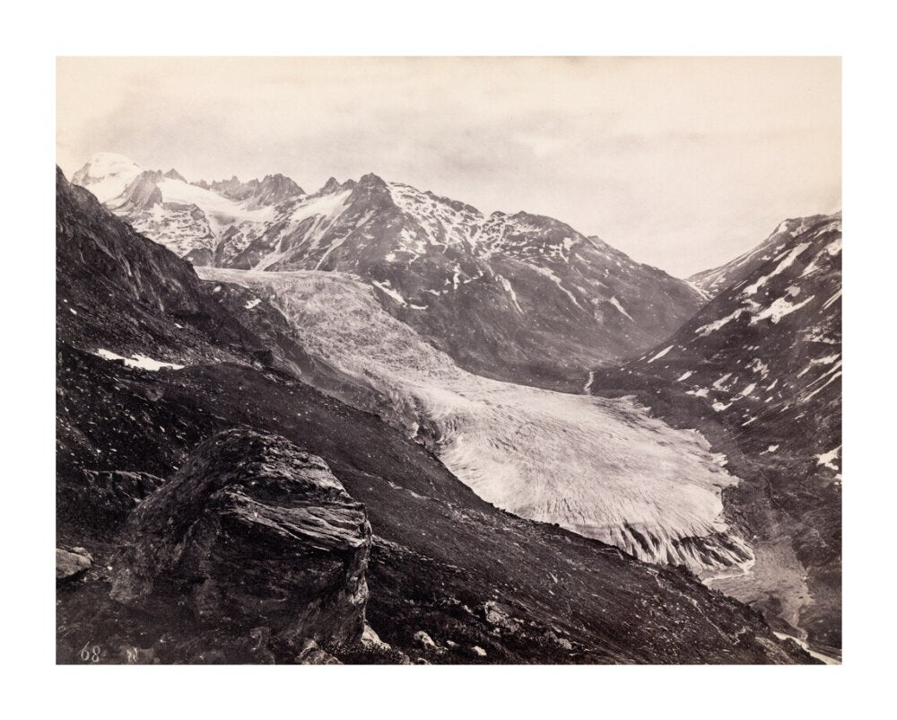 Rhone Glacier, Switzerland, c 1850-1900. unstretched canvas extra large none Art Print - Science Museum Shop