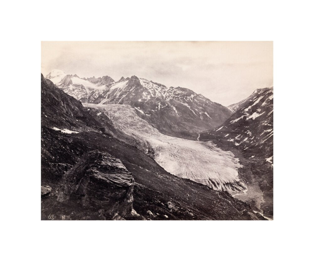 Rhone Glacier, Switzerland, c 1850-1900. unstretched canvas small none Art Print - Science Museum Shop