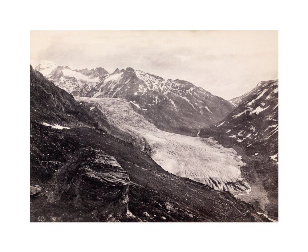 Rhone Glacier, Switzerland, c 1850-1900. unstretched canvas medium none Art Print - Science Museum Shop