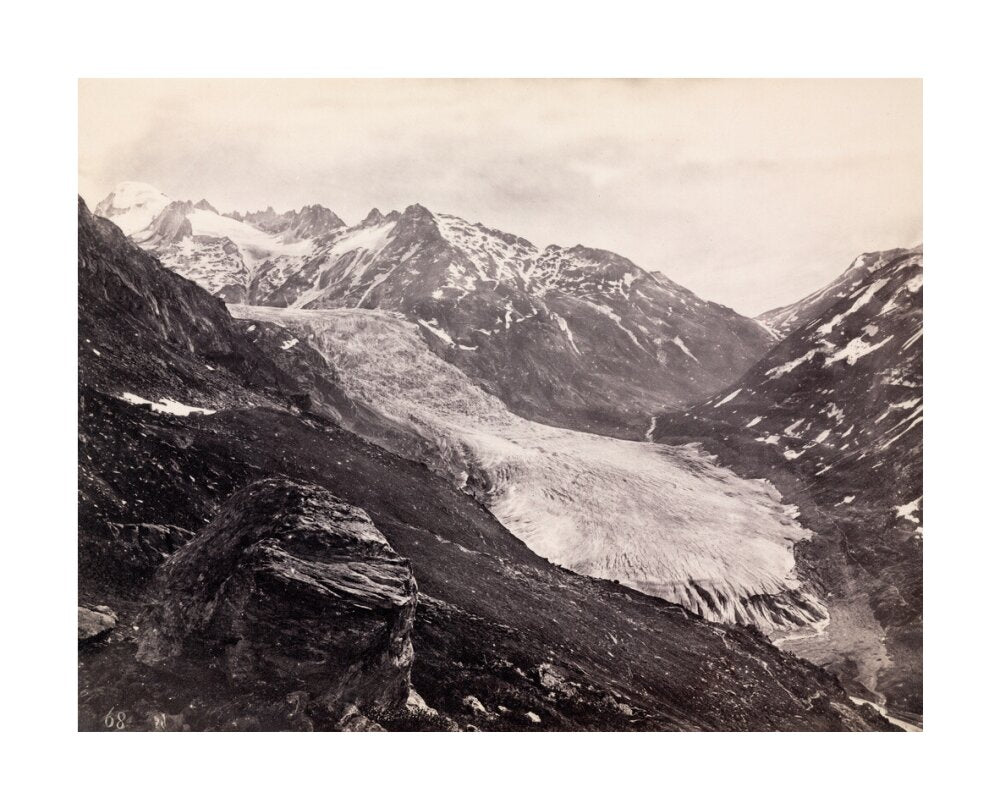Rhone Glacier, Switzerland, c 1850-1900. unstretched canvas large none Art Print - Science Museum Shop