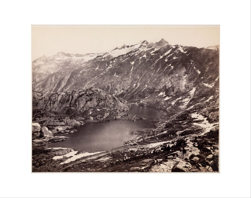 The Lake and Hospice on the Grimsel Pass, Switzerland, c 1850-1900. art print extra small none Art Print - Science Museum Shop