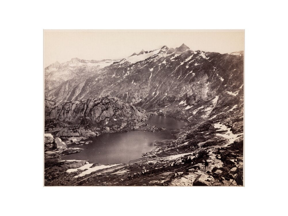 The Lake and Hospice on the Grimsel Pass, Switzerland, c 1850-1900. art print small none Art Print - Science Museum Shop