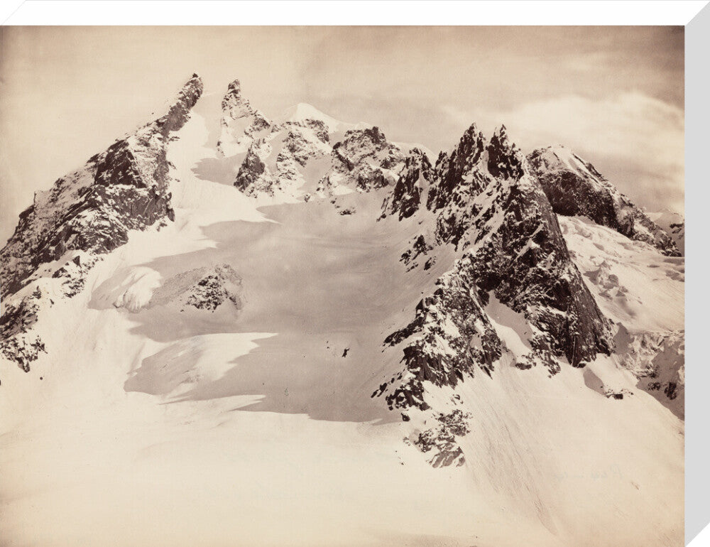 Peaks on the Hamta Pass, Himalayas, India, c 1850-1900. stretched canvas large none Art Print - Science Museum Shop