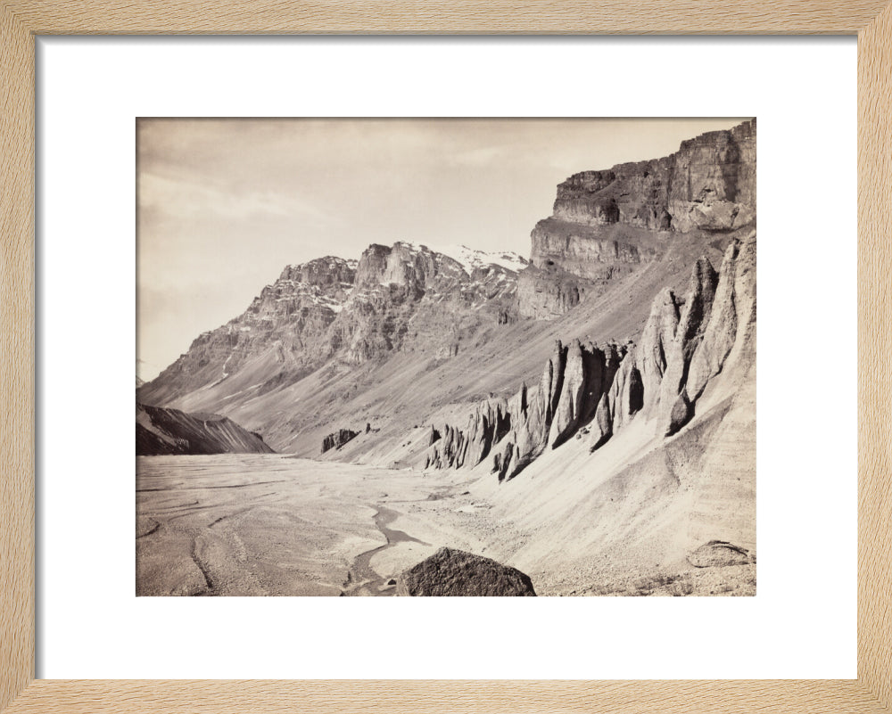 Unusual rock formations on the Spiti riverbed, India, c 1850-1900. art print extra small natural Art Print - Science Museum Shop