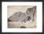 Unusual rock formations on the Spiti riverbed, India, c 1850-1900. art print small black Art Print - Science Museum Shop