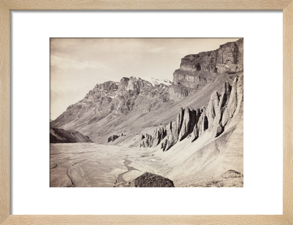Unusual rock formations on the Spiti riverbed, India, c 1850-1900. art print small natural Art Print - Science Museum Shop