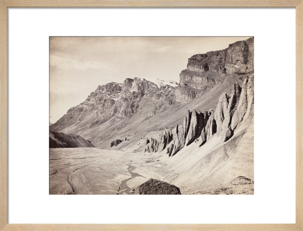 Unusual rock formations on the Spiti riverbed, India, c 1850-1900. art print medium natural Art Print - Science Museum Shop