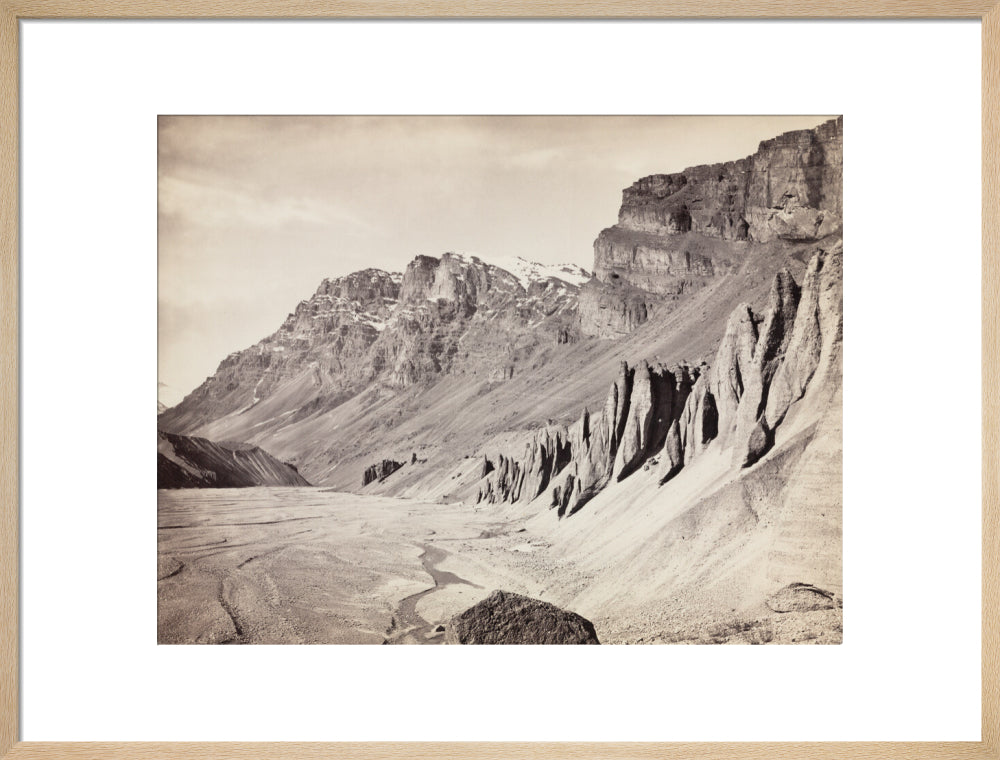 Unusual rock formations on the Spiti riverbed, India, c 1850-1900. art print large natural Art Print - Science Museum Shop