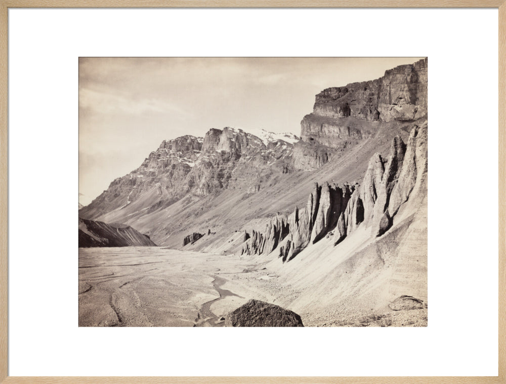 Unusual rock formations on the Spiti riverbed, India, c 1850-1900. art print extra large natural Art Print - Science Museum Shop