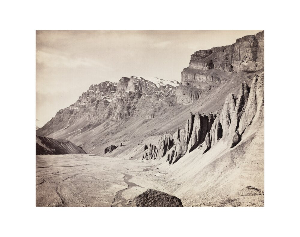 Unusual rock formations on the Spiti riverbed, India, c 1850-1900. art print extra small none Art Print - Science Museum Shop