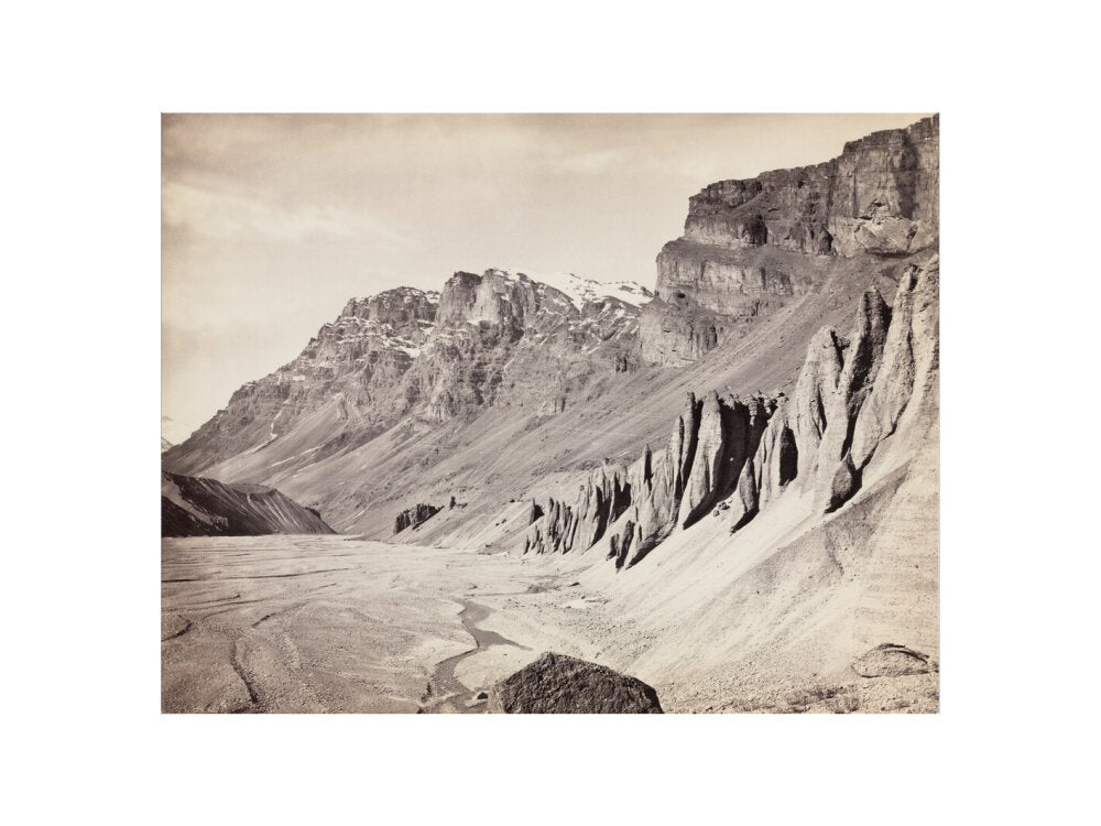 Unusual rock formations on the Spiti riverbed, India, c 1850-1900. art print large none Art Print - Science Museum Shop