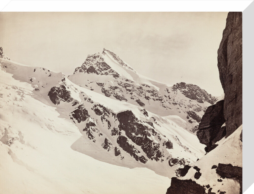 Peaks on the Hamta Pass, Himalayas, India, c 1850-1900. stretched canvas medium none Art Print - Science Museum Shop