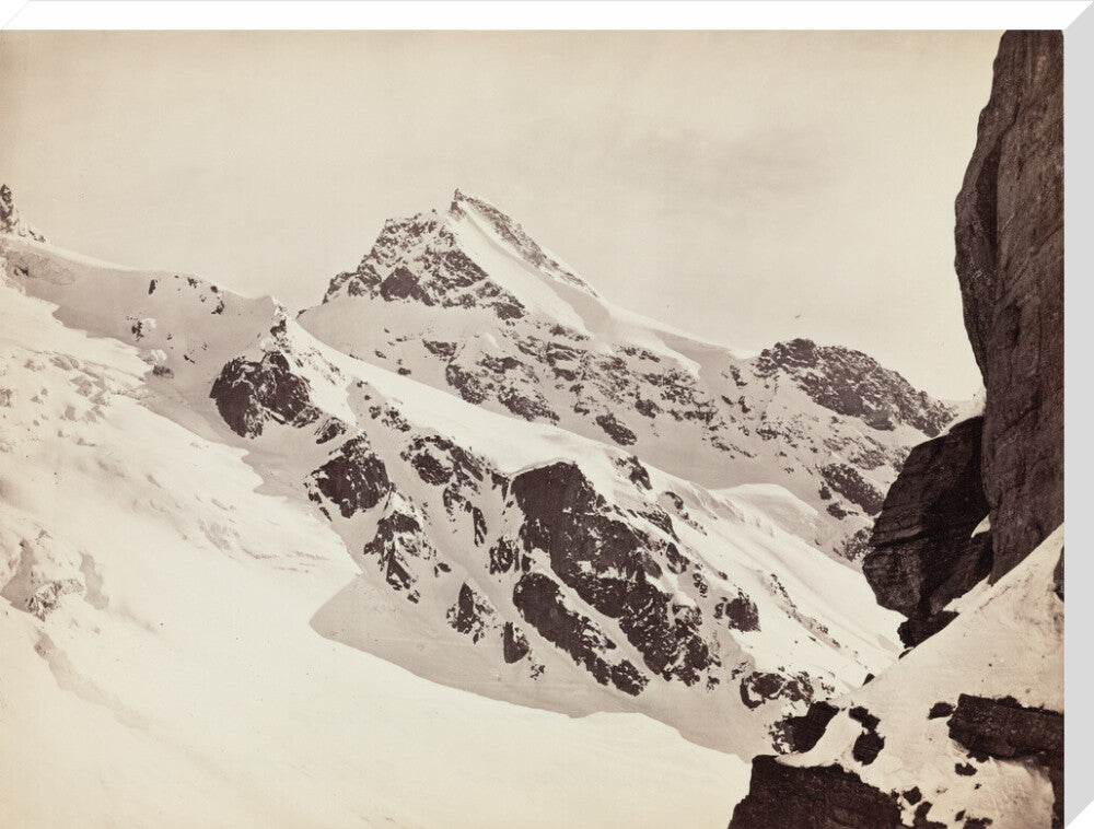 Peaks on the Hamta Pass, Himalayas, India, c 1850-1900. stretched canvas extra large none Art Print - Science Museum Shop