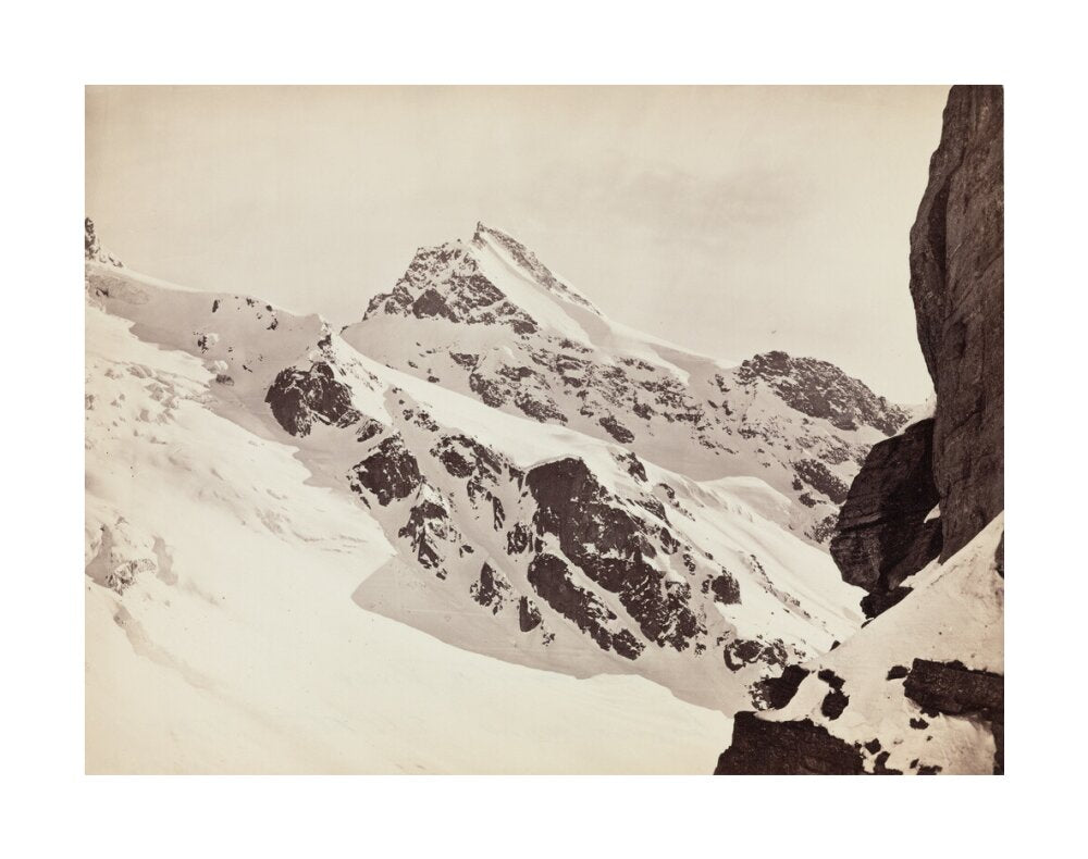 Peaks on the Hamta Pass, Himalayas, India, c 1850-1900. unstretched canvas large none Art Print - Science Museum Shop