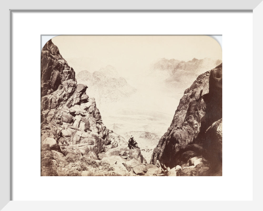 View from Mount Sinai, Egypt, c 1850-1900. art print extra small white Art Print - Science Museum Shop