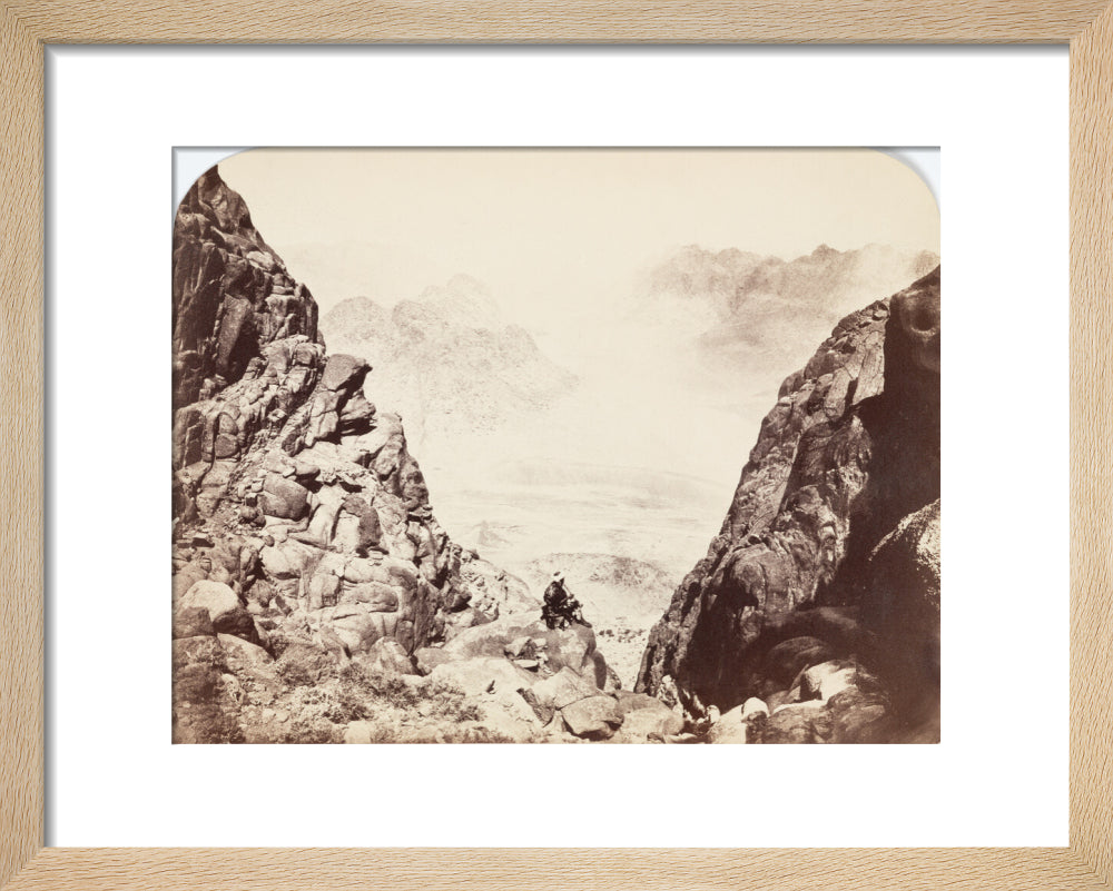 View from Mount Sinai, Egypt, c 1850-1900. art print extra small natural Art Print - Science Museum Shop
