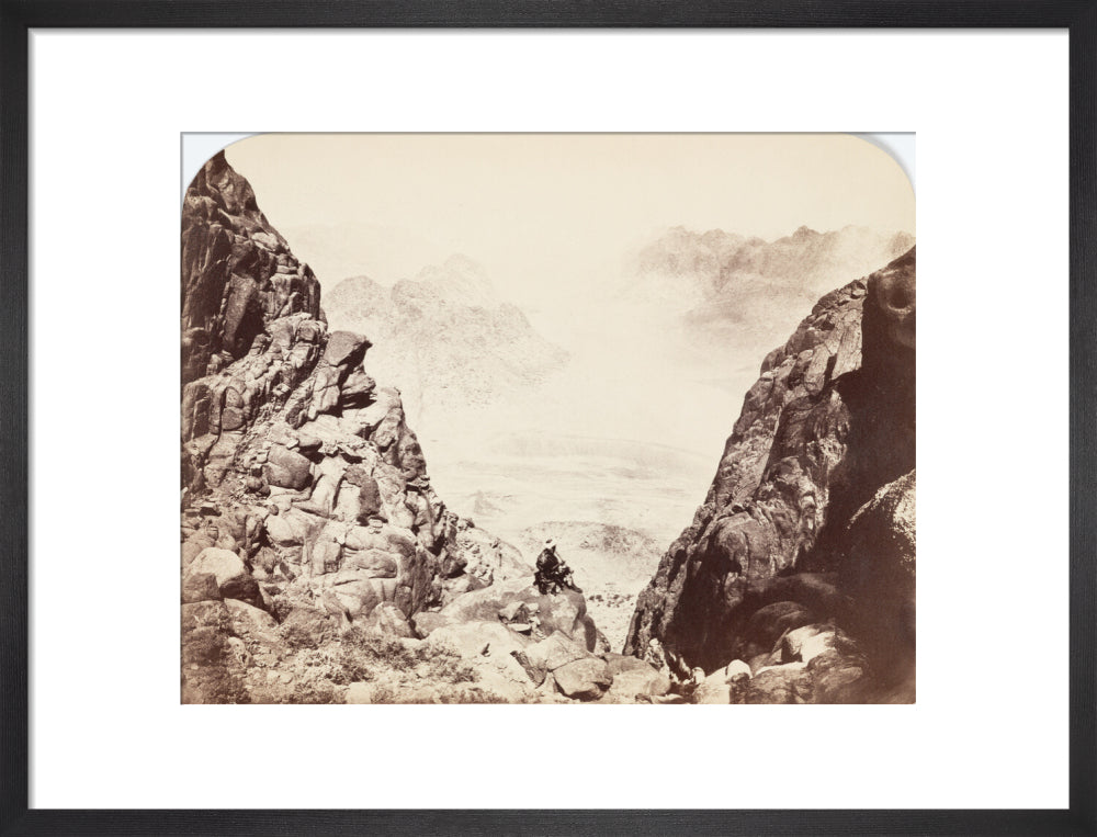 View from Mount Sinai, Egypt, c 1850-1900. art print medium black Art Print - Science Museum Shop