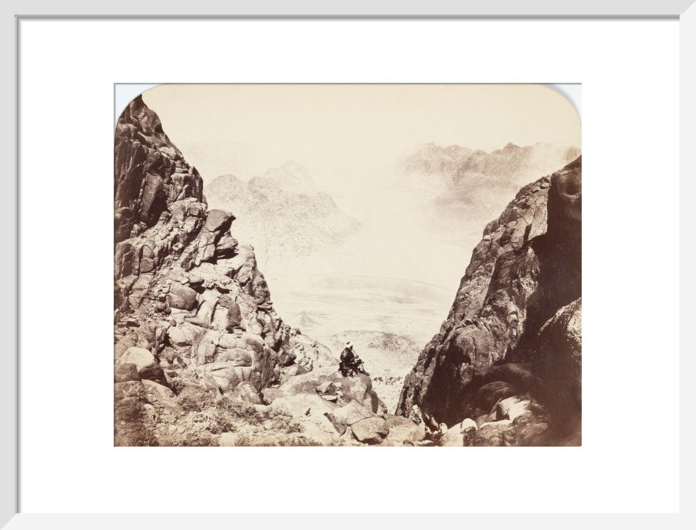 View from Mount Sinai, Egypt, c 1850-1900. art print medium white Art Print - Science Museum Shop