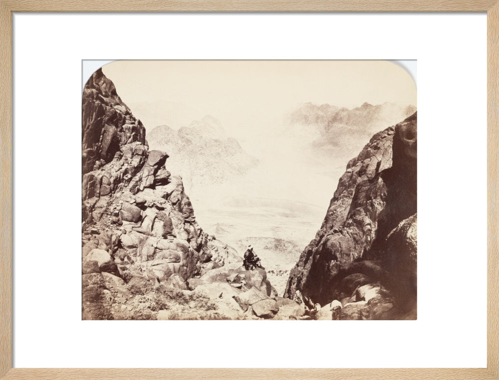 View from Mount Sinai, Egypt, c 1850-1900. art print medium natural Art Print - Science Museum Shop