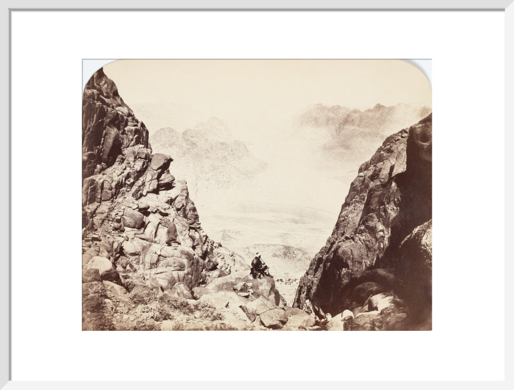 View from Mount Sinai, Egypt, c 1850-1900. art print large white Art Print - Science Museum Shop