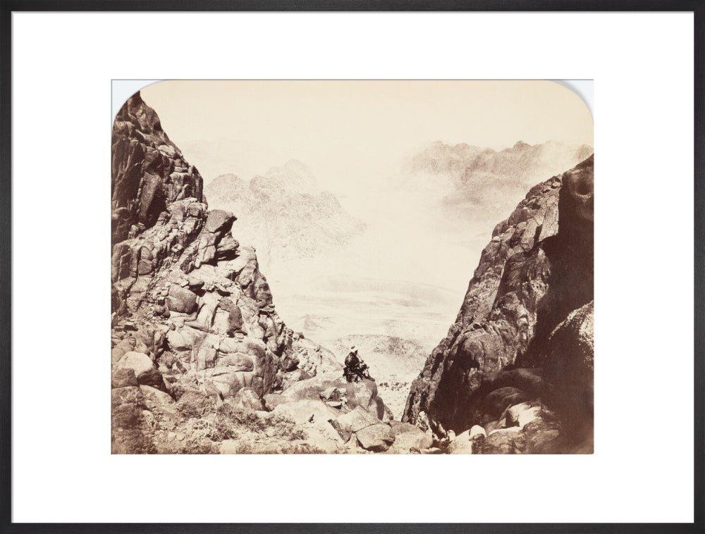 View from Mount Sinai, Egypt, c 1850-1900. art print extra large black Art Print - Science Museum Shop