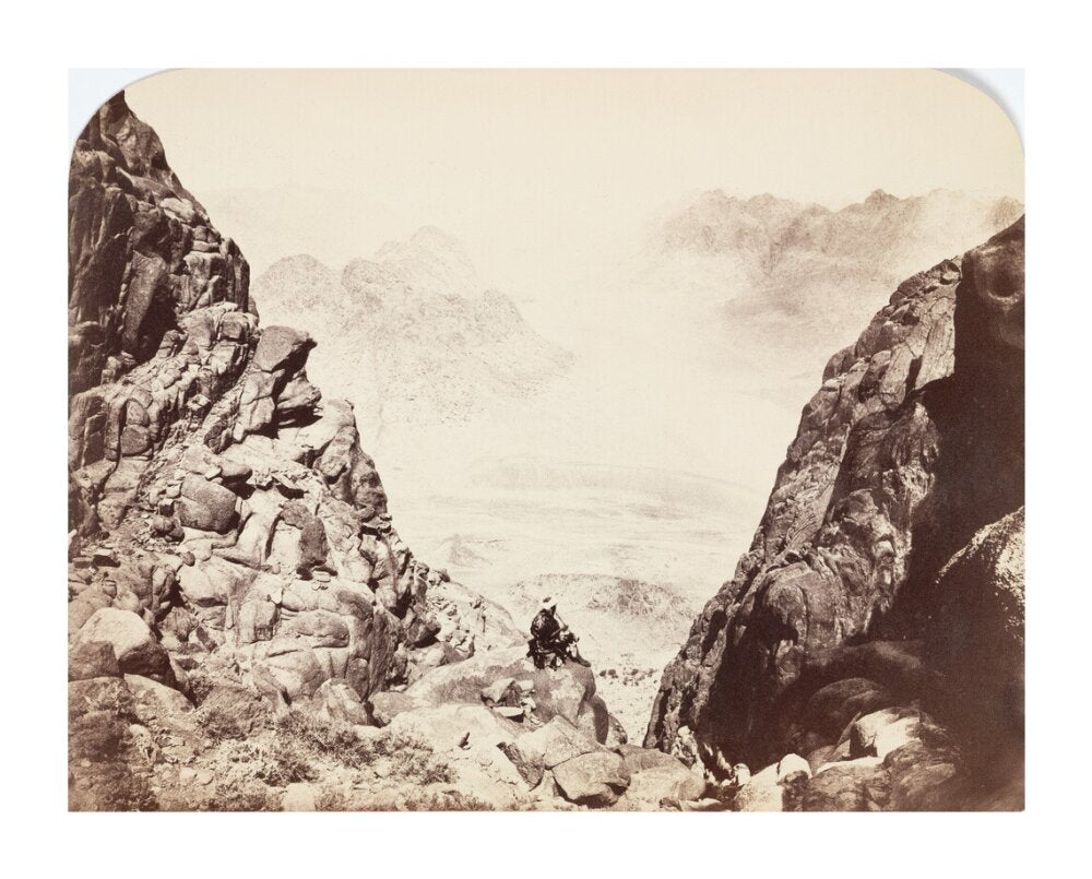 View from Mount Sinai, Egypt, c 1850-1900. unstretched canvas extra large none Art Print - Science Museum Shop