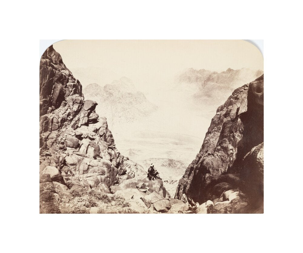 View from Mount Sinai, Egypt, c 1850-1900. unstretched canvas small none Art Print - Science Museum Shop