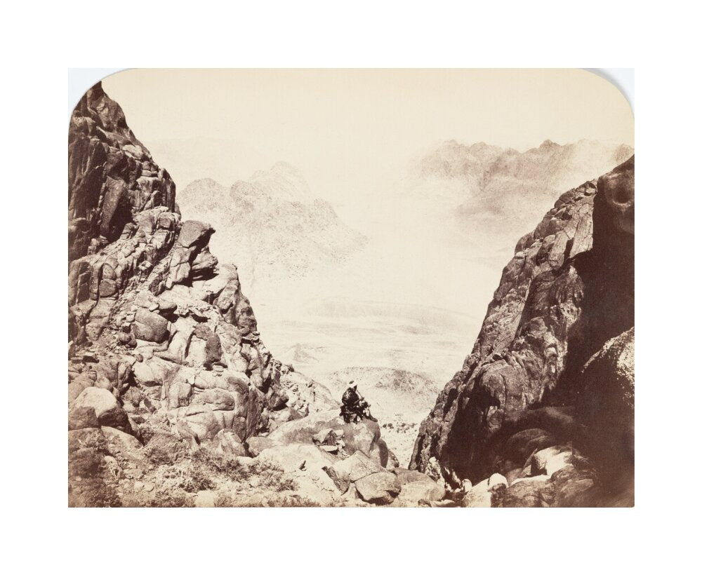 View from Mount Sinai, Egypt, c 1850-1900. unstretched canvas medium none Art Print - Science Museum Shop