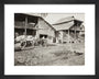 Black and white photograph entitled 'Typical Caucasian Houses' art print extra small black Art Print - Science Museum Shop