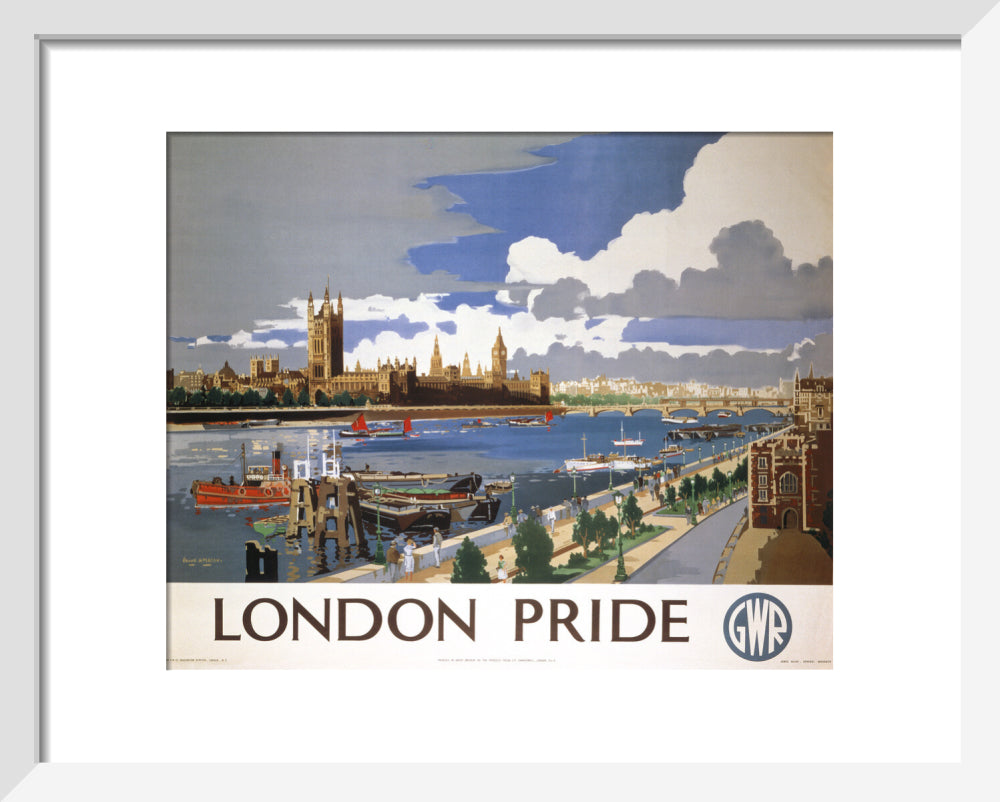 'London Pride', GWR poster, 1946 art print extra small white Art Print - Science Museum Shop