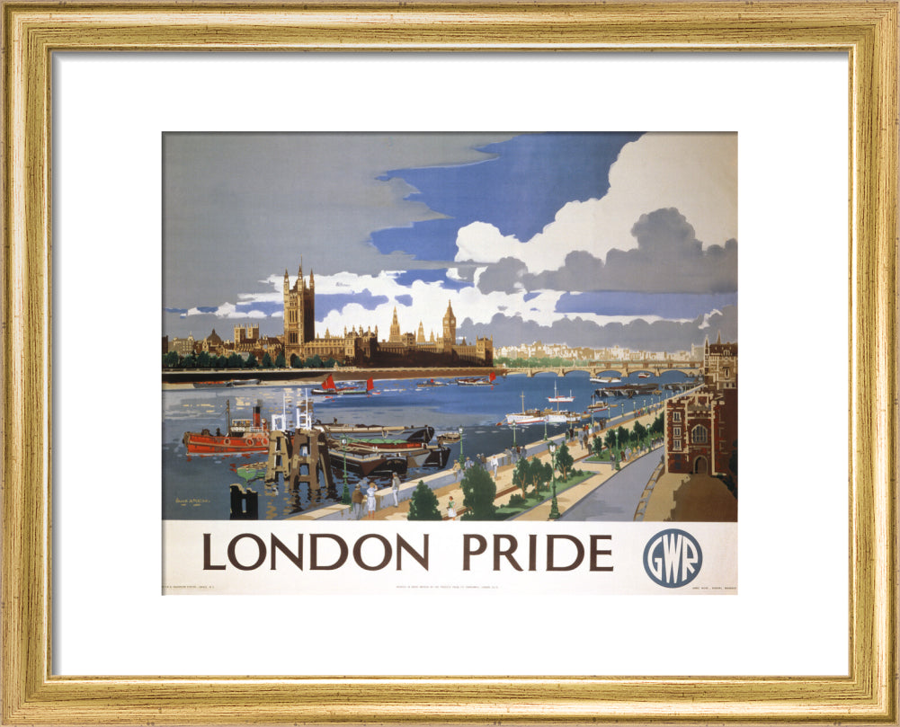 'London Pride', GWR poster, 1946 art print extra small gold Art Print - Science Museum Shop