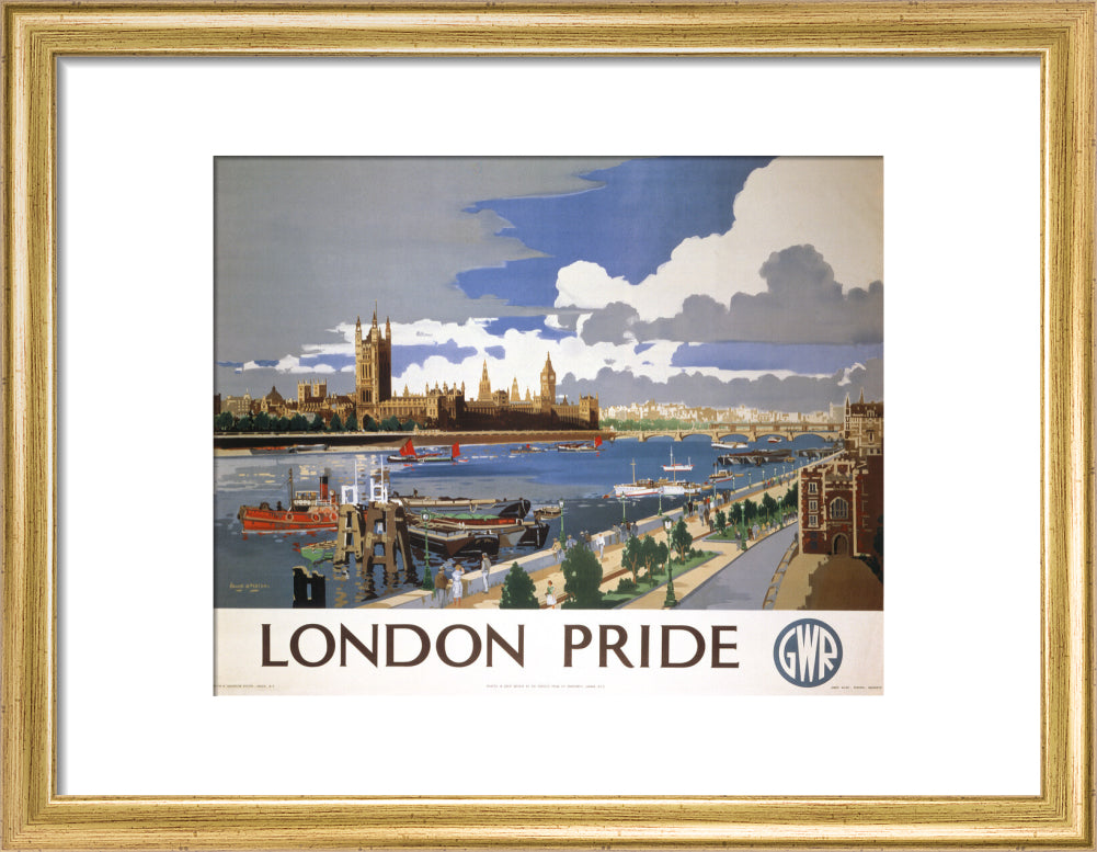 'London Pride', GWR poster, 1946 art print small gold Art Print - Science Museum Shop