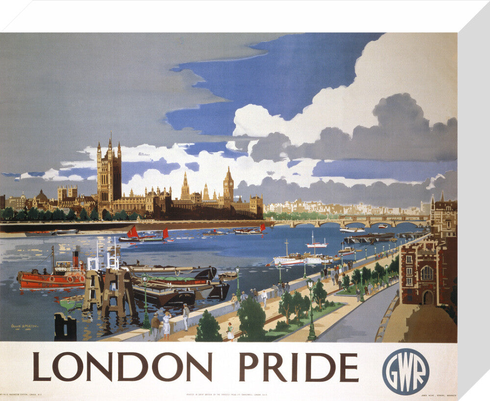 'London Pride', GWR poster, 1946 stretched canvas small none Art Print - Science Museum Shop