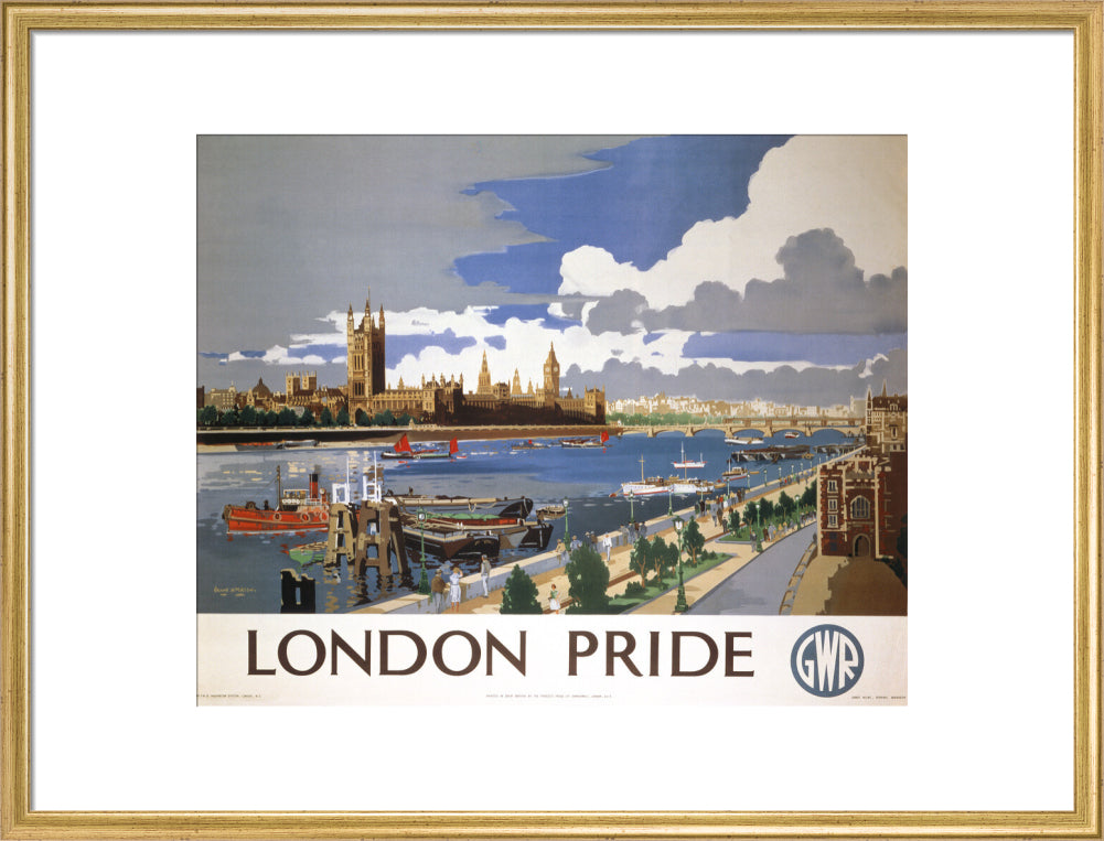 'London Pride', GWR poster, 1946 art print large gold Art Print - Science Museum Shop