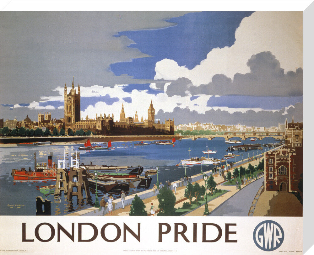 'London Pride', GWR poster, 1946 stretched canvas large none Art Print - Science Museum Shop